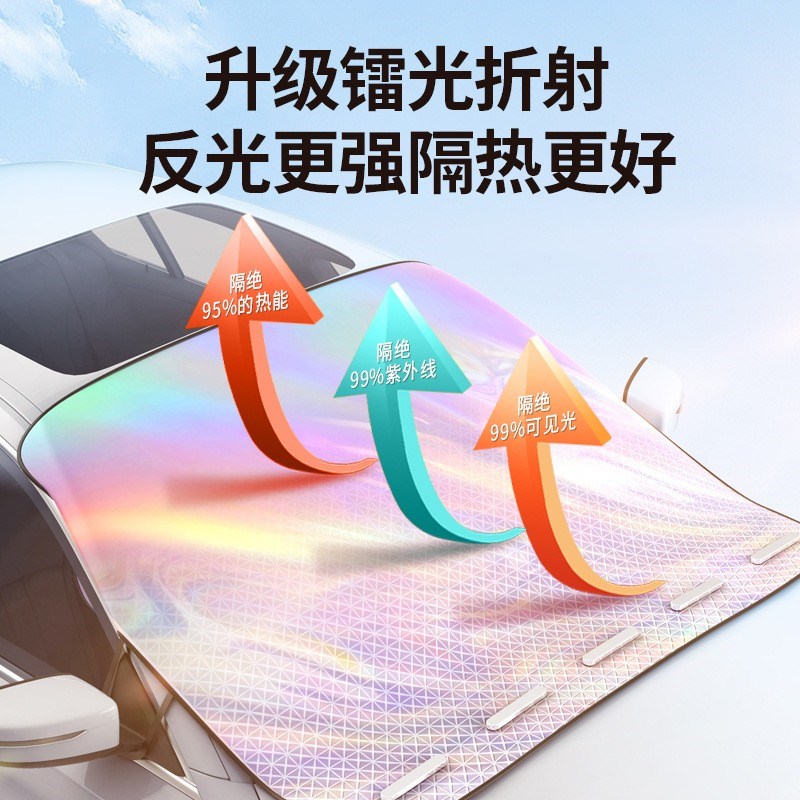 汽车遮阳挡车窗遮阳帘前挡风玻璃防晒隔热遮光P档遮阳板罩车载神