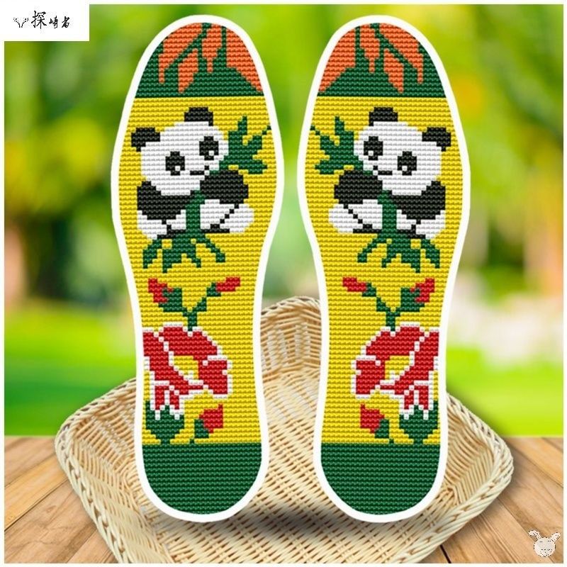 2021年新款鞋垫十字绣男女情侣自己绣印花棉布半成品W手工刺绣带,服饰配件/皮带/帽子/围巾,鞋垫,淘宝优惠券,粉丝福利购,淘宝优惠卷