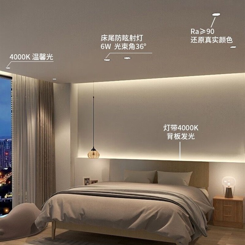 西顿led射灯嵌入式射灯客厅天花灯过道灯家用走O廊灯防眩筒灯2322