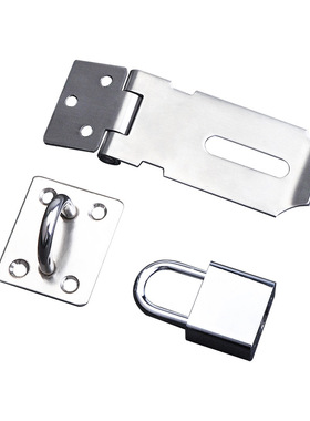 免打孔不锈钢门插销锁牌扣搭扣门栓E固定门闩粘贴式推拉挂锁门扣