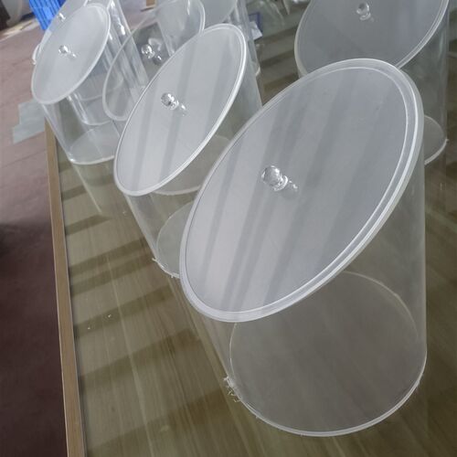 透明亚克力管有机玻璃空心v圆筒水族圆柱形干货桶羽绒收纳桶展示