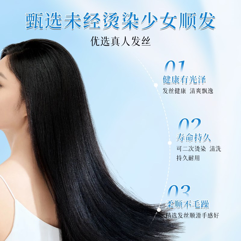 假发全头套女夏天薄款真人发丝短发假发日常减龄中老年女士妈妈款