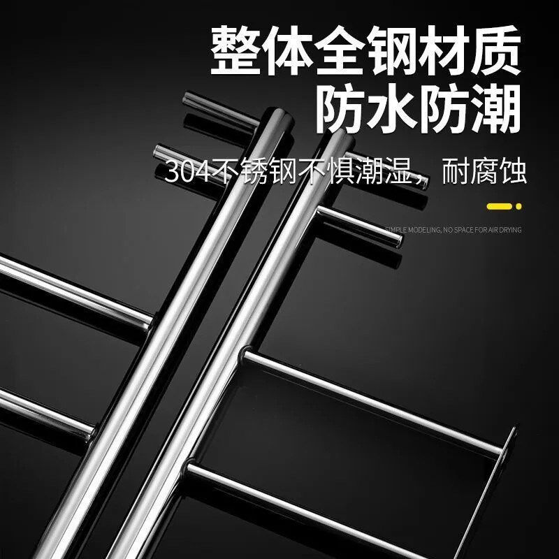 晾衣杆阳台顶装固定式304不锈钢悬吊式天花板单双杆侧装墙壁支架
