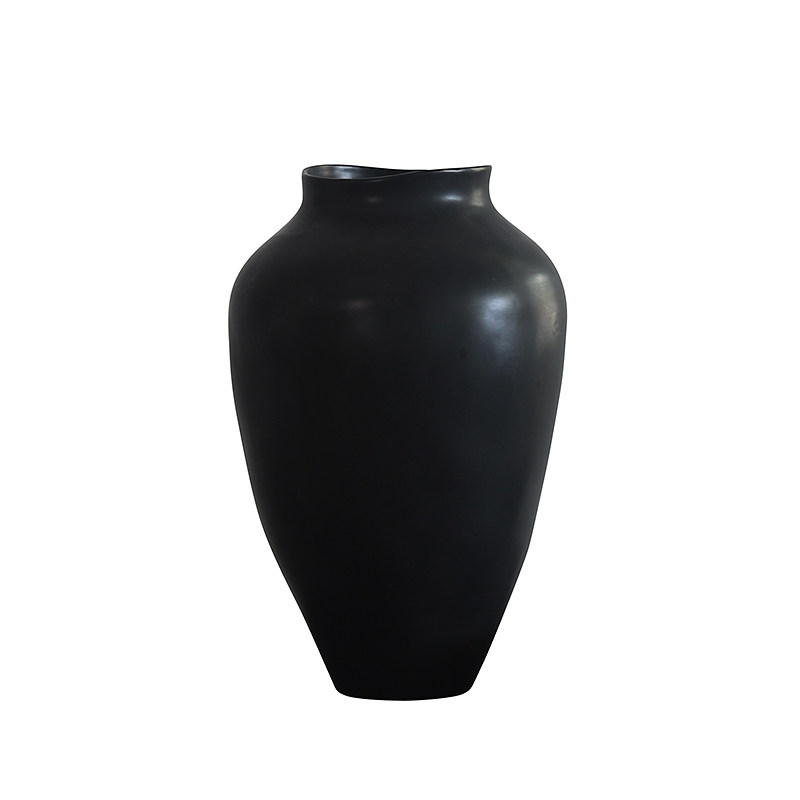 形上法式中古南洋风陶瓷花瓶家居装饰品玄关水培黑白复古花器摆件