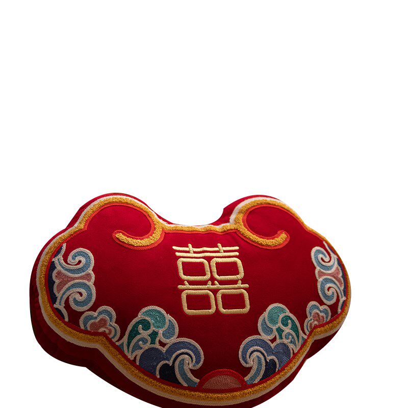 新中式结婚喜字抱枕一对婚庆礼婚房布置客厅沙发主卧压床红色靠垫