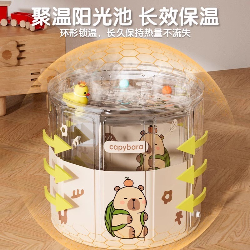 婴儿游泳桶新生儿童泡澡桶家用可折叠游泳宝宝洗澡浴桶小孩游泳池