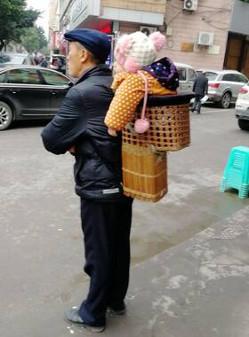 四川背篓竹编背小孩婴儿背篓背兜宝宝