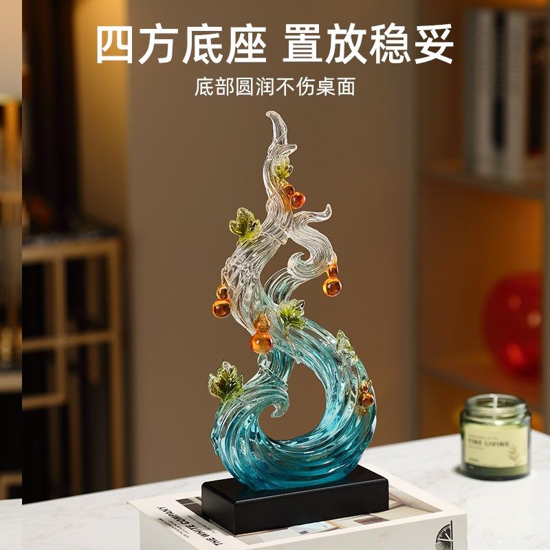 风生水起创意葫芦摆件高档轻奢客厅玄关桌面装饰品旺宅乔迁新居