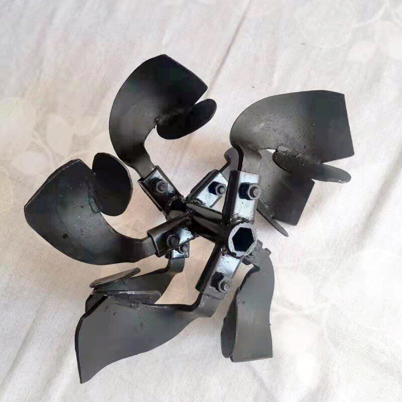 农机配件微耕机开沟培土刀23/26轴焊接加长错七错十带耳锰钢刀片