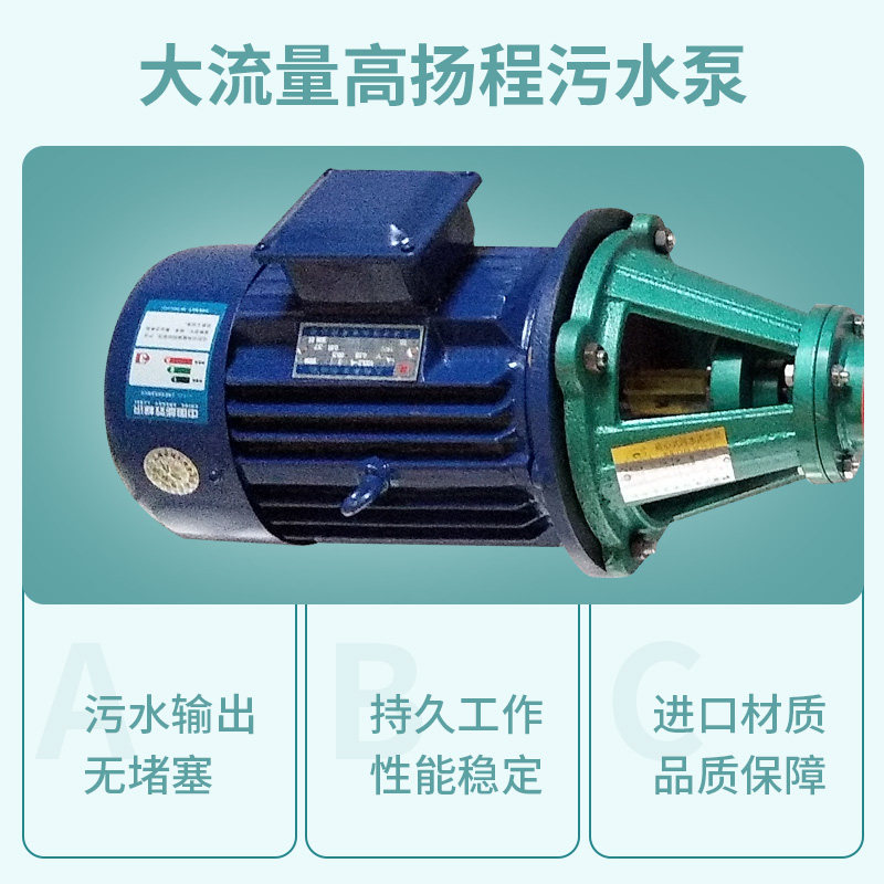 立式泥浆泵抽粪大流量220V化粪池家用排污泵380V切割带铰刀液下泵