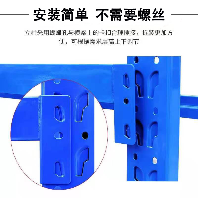 中型仓储货架子服装仓库多层置物架金属家用置物架轻型货物架快递