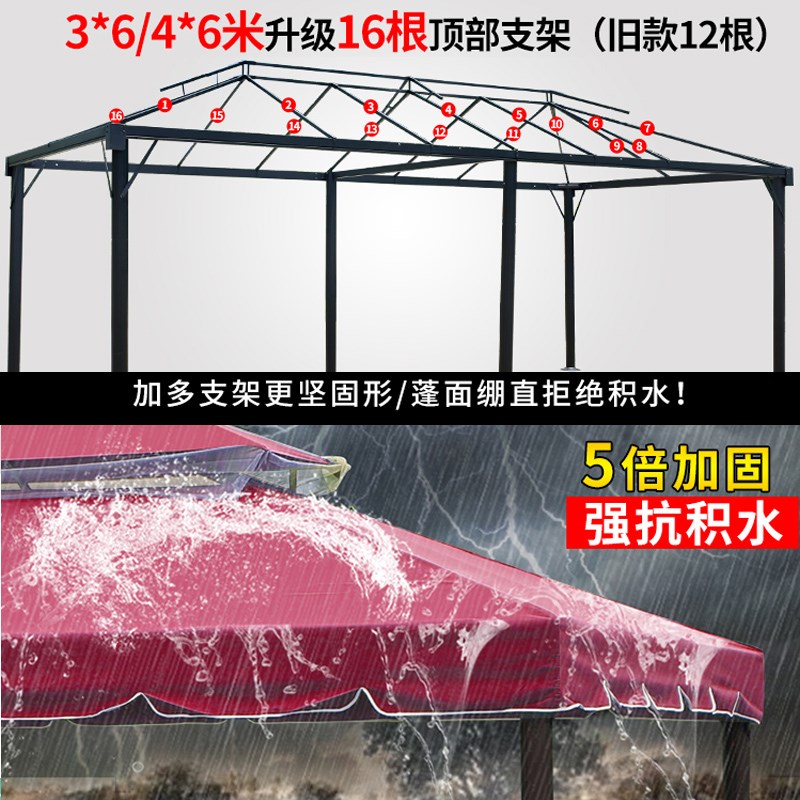 遮阳棚户外雨棚庭院大型车广告四角伞室外活动摆摊农家乐罗马帐篷