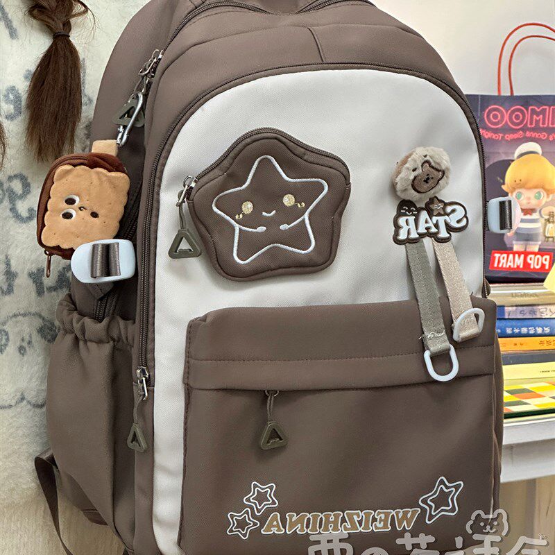学院风少女书包韩版复古高中学生初中生双肩包女生大容量旅行背包