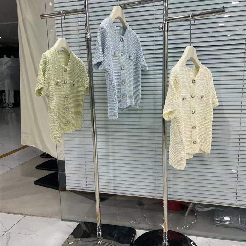服装店展示架落地正挂可调节衣架点挂镜面不锈钢女装陈列展示货架