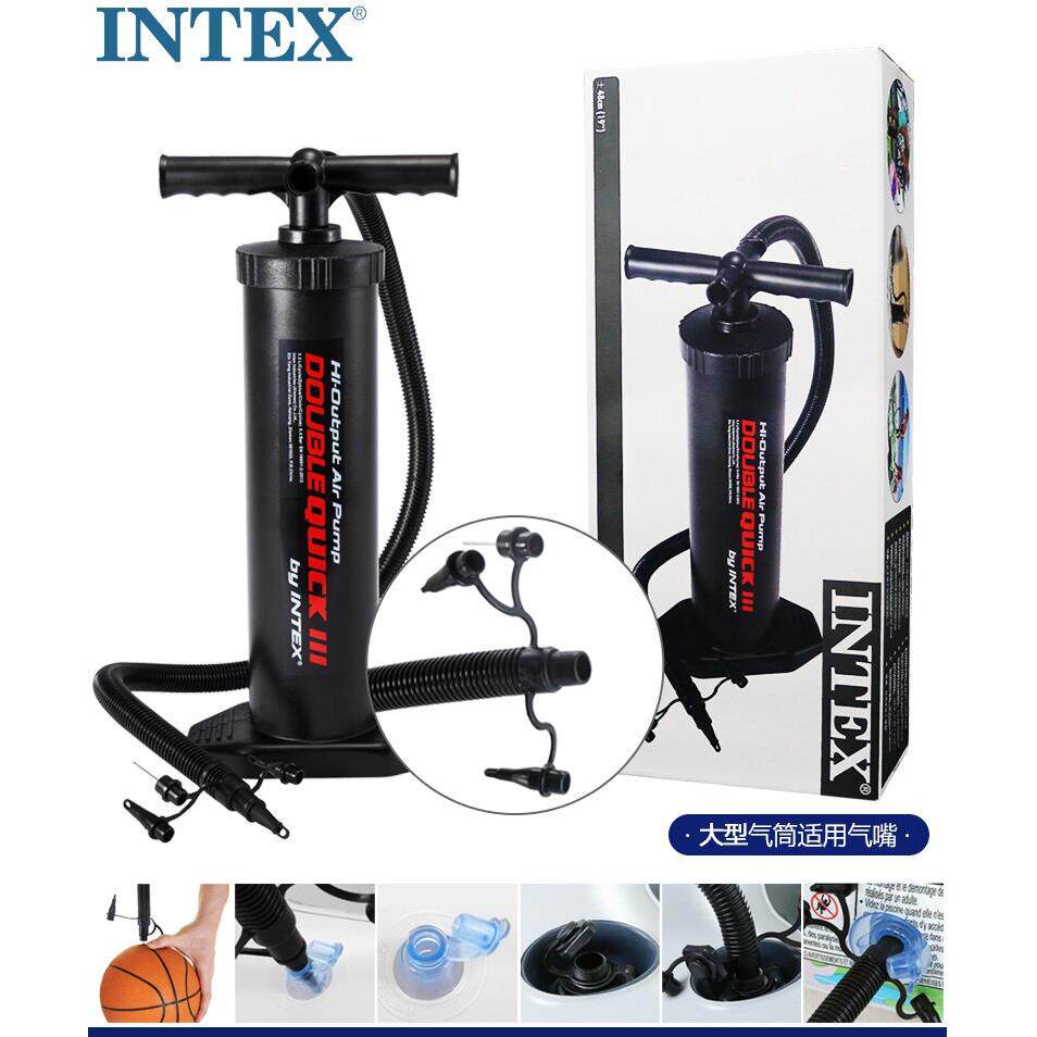 正品INTEX-68615大号手动充气泵 手泵 充抽两用 可给篮球足球充气