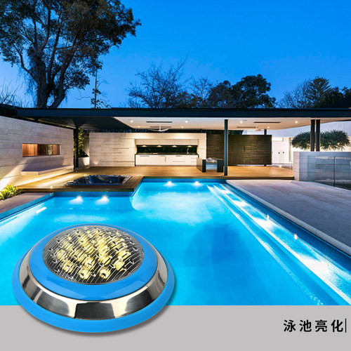 led泳池灯户外防水挂壁式水池灯低压12V24V水下灯RGB七彩水底壁灯