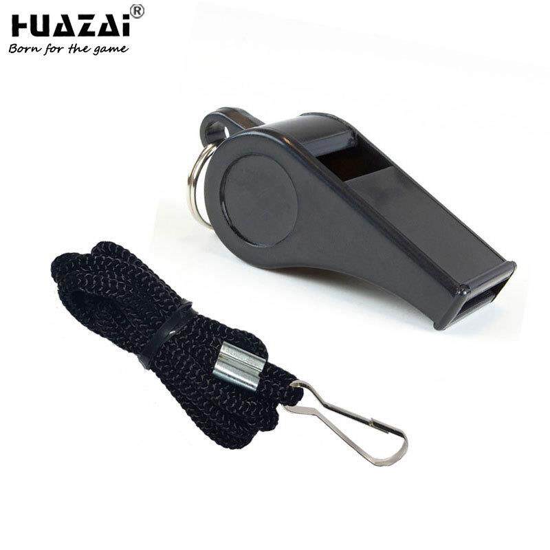 黑色环保塑料裁判中号儿童挂绳口哨 求生救生哨子