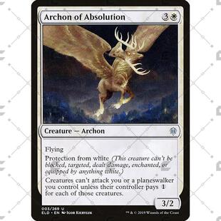闪 Absolution中英 万智牌MTG艾卓王权ELD3赦免统领Archon