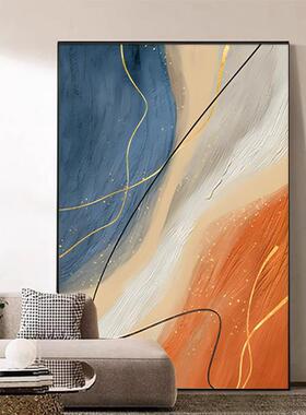 现代简约多彩装饰画 画橙色系抽象挂画 画新款高档客厅沙发背景墙