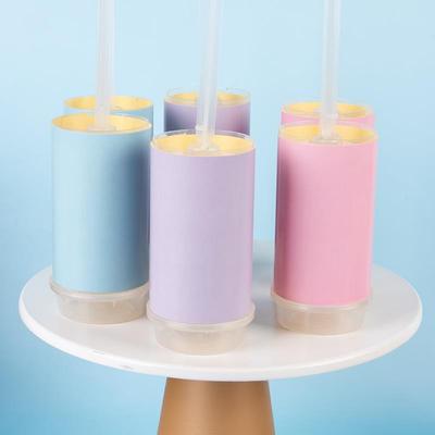 蓝色推推乐蛋糕筒贴纸粉色甜品台装饰生日快乐婚礼结婚订婚宴布置