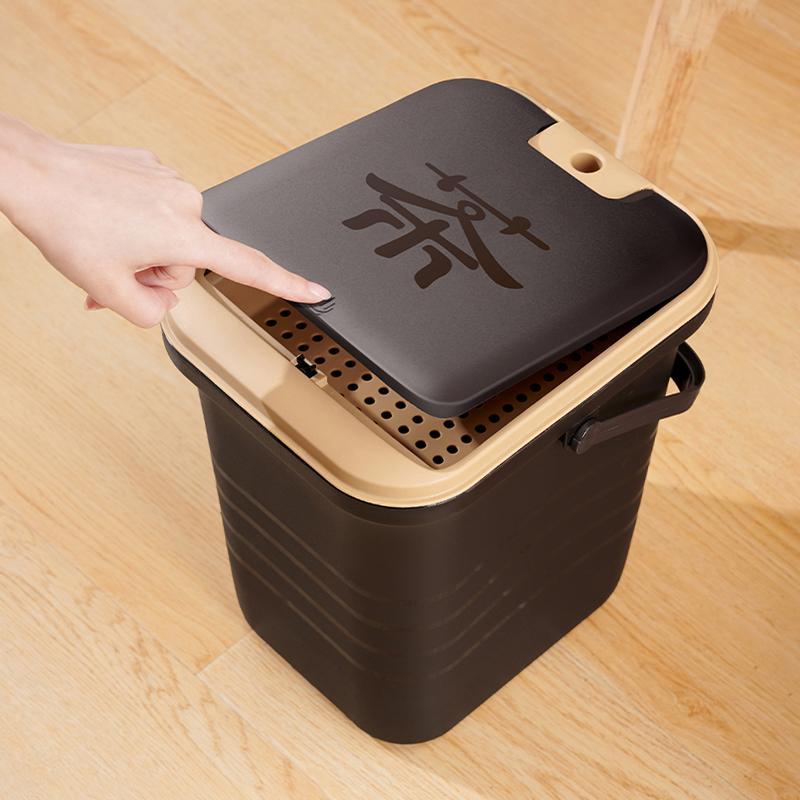 茶水桶茶渣桶茶叶垃圾分离过滤排水桶茶台废水桶茶道干湿分离茶具