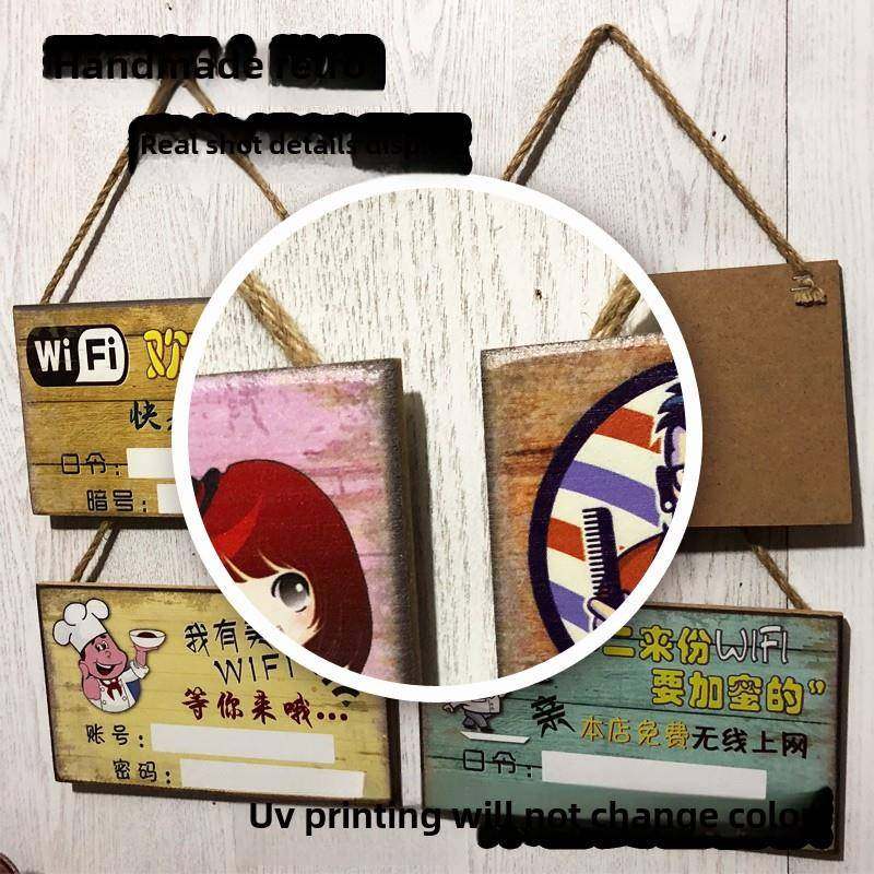 定制Wifi密码贴纸品牌餐厅装修创意店免费无线墙贴纸标志提示列表