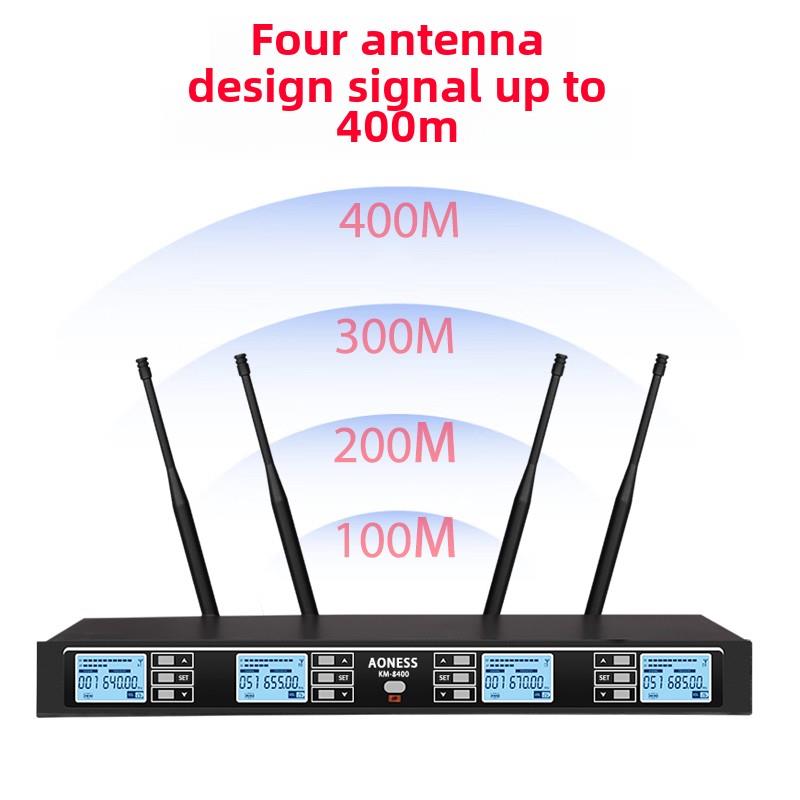 无线话筒一拖四U段领夹耳麦头戴式舞台专业演出会议腰包麦克风