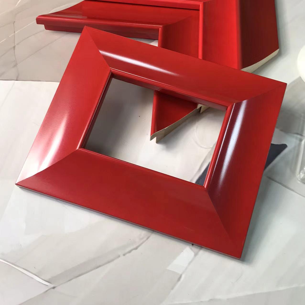 某书凌厉主义红黑极简钢琴烤漆出口画框天隆实木包邮油画框镜框定