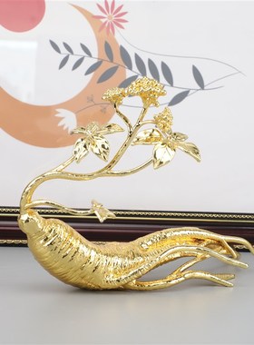 简约创意金属人参摆o件样板房书房软装饰品家居玄关柜工艺品