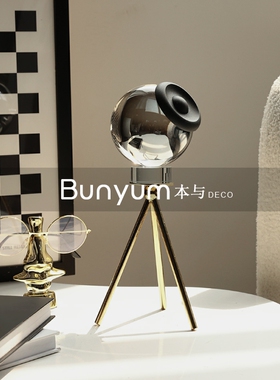 简约高级水晶h音响摆件玄关样板房间售楼部书房客厅艺术装饰品