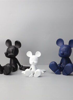 简约样板b间老鼠雕塑售楼处儿童房卡通玩偶摆件桌面软装饰