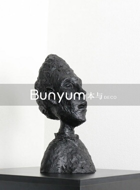 抽象树脂半身人物摆件样板房间创意艺术轻P奢雕塑软装饰品玄关