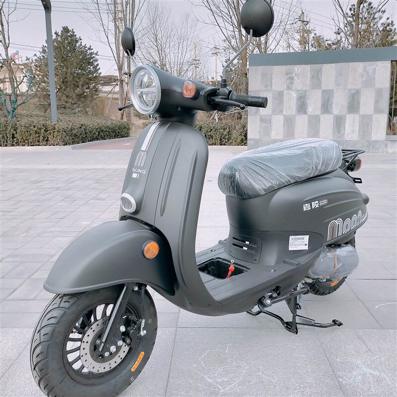 嘉陵月亮摩托小巧踏板u车125发动机国四电喷可上牌