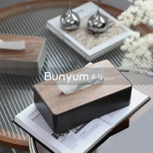 简约皮革纸巾盒摆件卫生纸盒民宿酒店样板间摆件样品屋展示Y中心