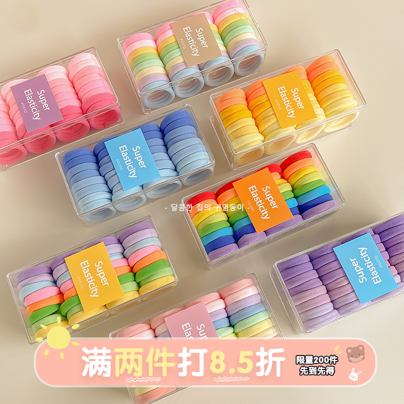 多巴胺头绳儿童发绳小女孩扎辫2024新款高弹力Q皮筋女扎头发圈女