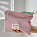 马卡龙收纳包韩版 零钱包外出便携撞色零钱收纳袋子 ins风撞色薄款