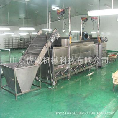 银全自动小鱼 水红鱼油炸流YSWD-370线 鱼皮油炸机 连续式油炸产