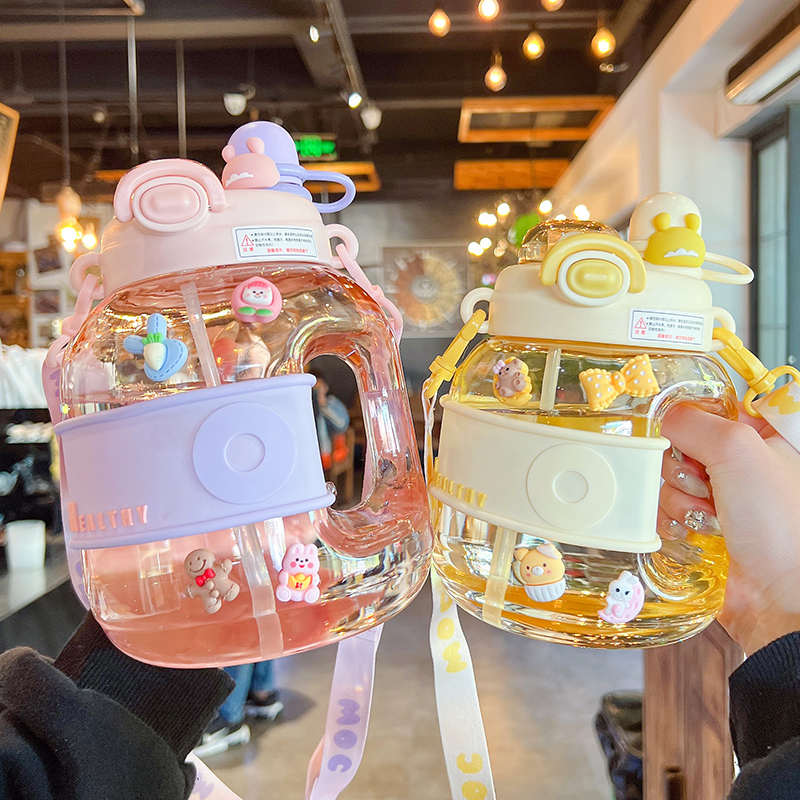 极速小学生夏季水k杯儿童女孩高颜值大容量吨吨桶耐高温运动水壶