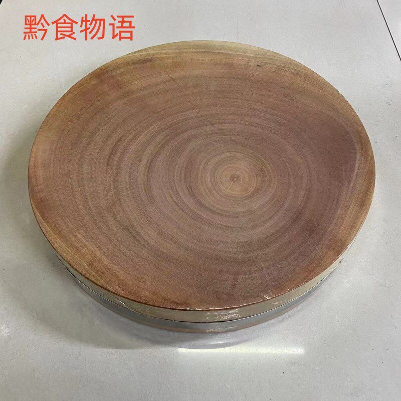 越南铁木砧板实木砧板金檀木砧板圆形砧板菜板厚砧板扎铁箍包邮