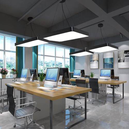 LED方形吸顶灯800x800办公室过道商场超市店铺简约现代客厅吸顶灯