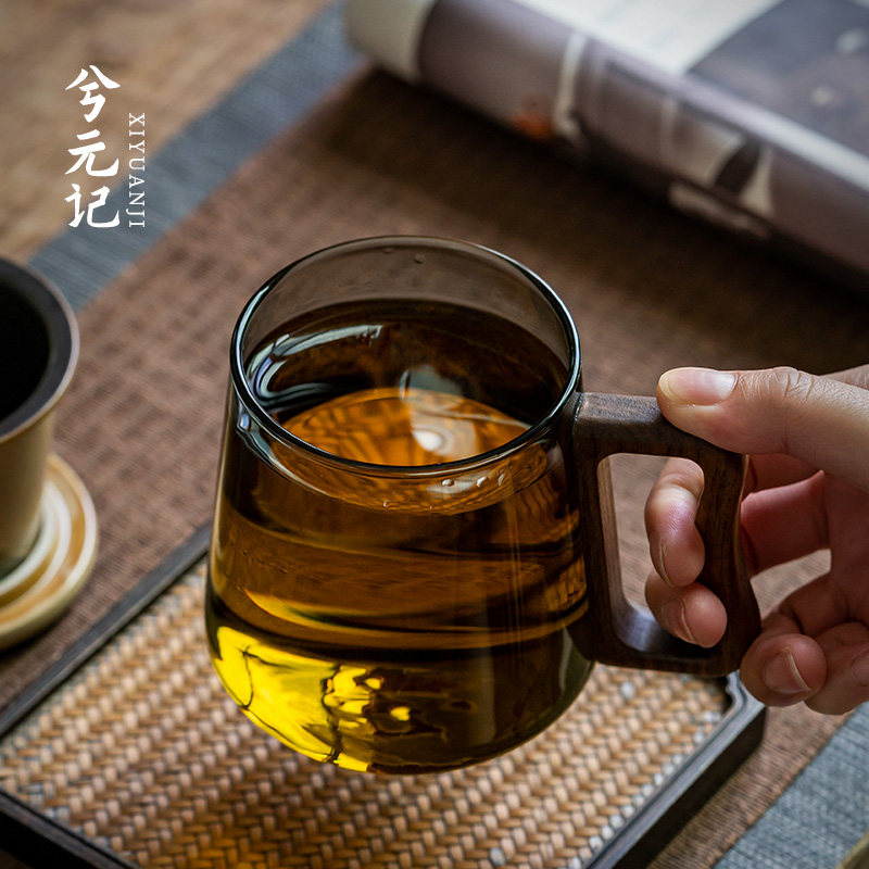 玻璃杯茶杯陶瓷过滤内胆茶水分离杯泡茶杯水杯办公杯个人专用杯子