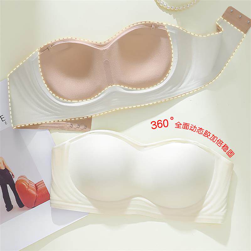 2026新款抹胸无肩带内衣女防滑聚拢小胸隐形无痕裹胸防走光文胸罩