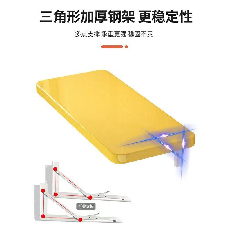 挂墙上可折叠置物架厨房靠墙一字隔板奶茶店吧台桌窄长家用小餐桌