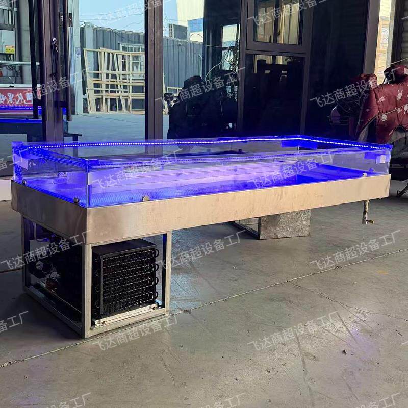 定制台式冰台冷藏菜品海鲜制冷卤菜凉菜展示柜餐车改造制冷保鲜台