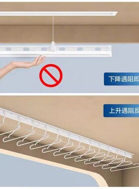电动晾衣架隐形晾衣架智能伸晾衣机家用隐藏内嵌式阳台晾衣晒被杆
