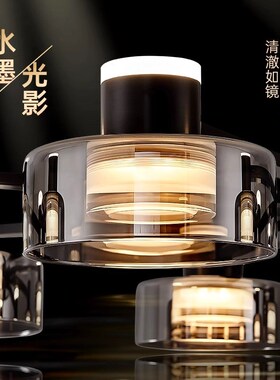 意式现代轻奢吊灯客厅灯大厅主灯中山灯具全屋2025新款简约餐厅灯