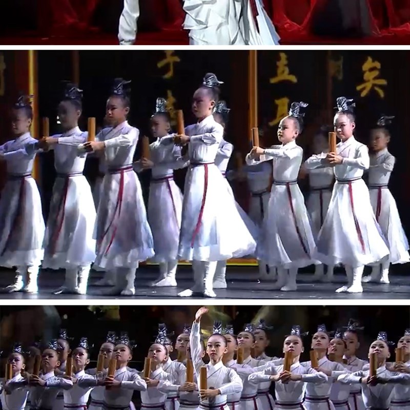 中国梦儿童e国学服壮志少年行舞蹈演出表演服装男女童风古典汉服
