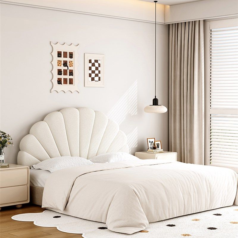 贝壳床头软包靠背垫靠垫儿童床靠墙奶G油风软垫可拆洗榻榻米大靠,居家布艺,床头靠垫,淘宝优惠券,粉丝福利购,淘宝优惠卷