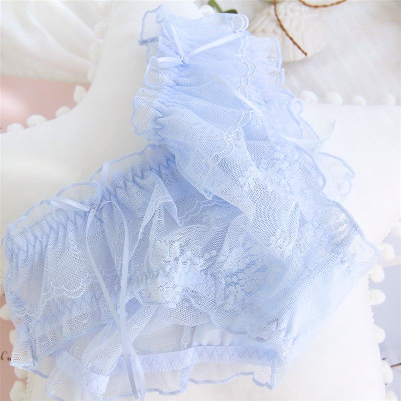 蕾丝花边性d感低腰日系少女内裤花边三角底裤棉裆透明网纱薄款胖,女士内衣/男士内衣/家居服,女三角裤,淘宝优惠券,粉丝福利购,淘宝优惠卷