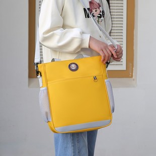 小学生补课包印字美术手提袋儿童单肩F印logo补习袋牛津布文件袋